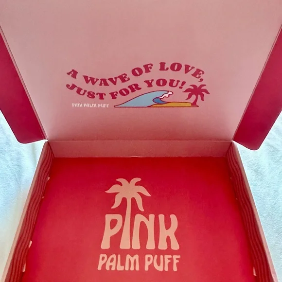Pink Palm Puff Hoodie with Red Graphic Design- authentic with dust bag and box. - Picture 5 of 5